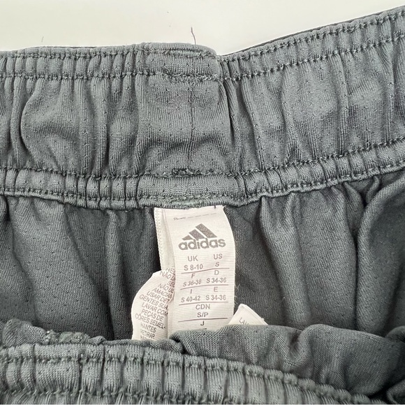 ADIDAS Gray Three Stripe Climalite Shorts - Picture 4 of 4